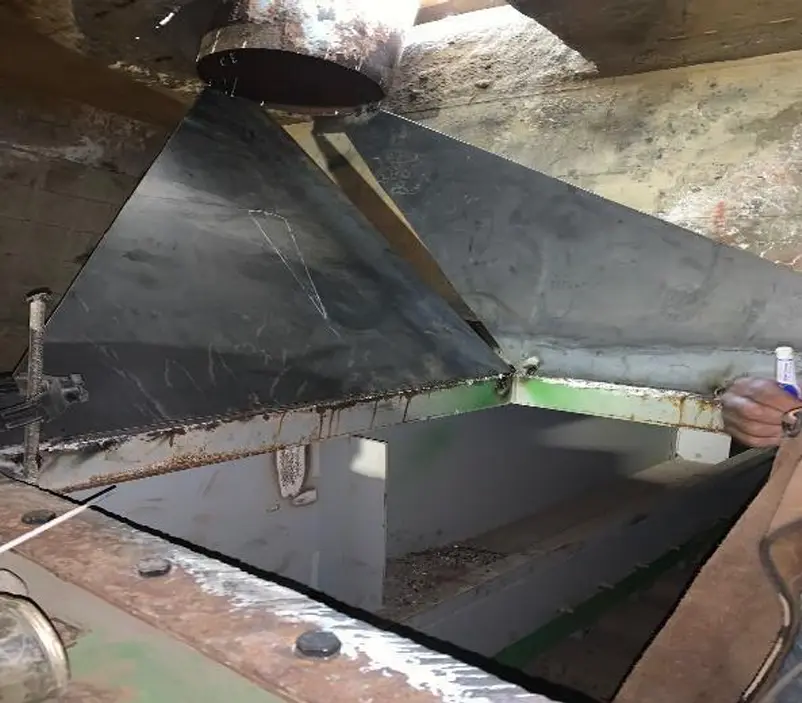 Fabricación e Instalación de Transición para Colector de Polvos